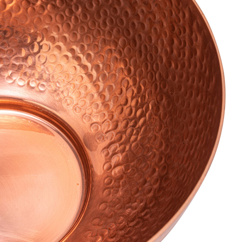 Round Hammered Metal Bowls, Copper Finish, Set of 2 image number 5