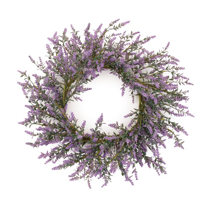 Lavender Floral Wreath for Front Door, Wall Decor, or Spring-Inspired Styling