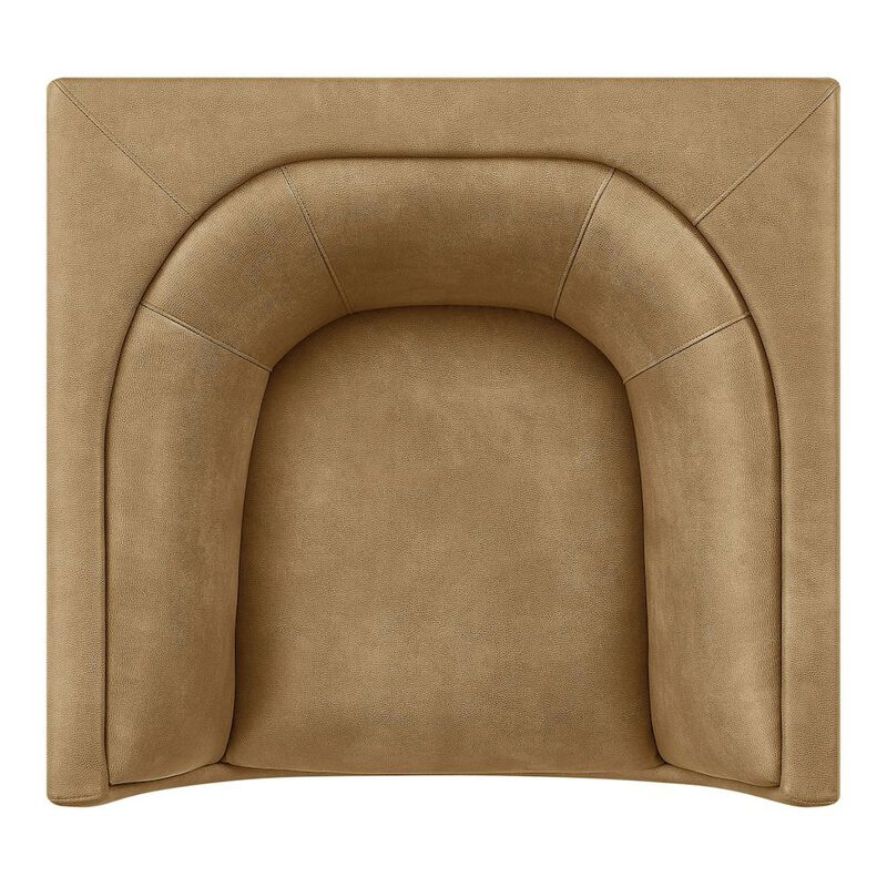 Hilda Curved Back Vegan Leather Armchair image number 7