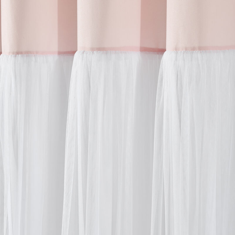 Tulle Skirt Colorblock Shower Curtain image number 4