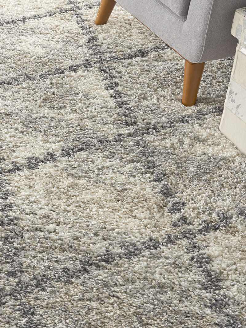 Oslo Shag OSL01 Ivory/Gray 7'10" x 10'6" Rug