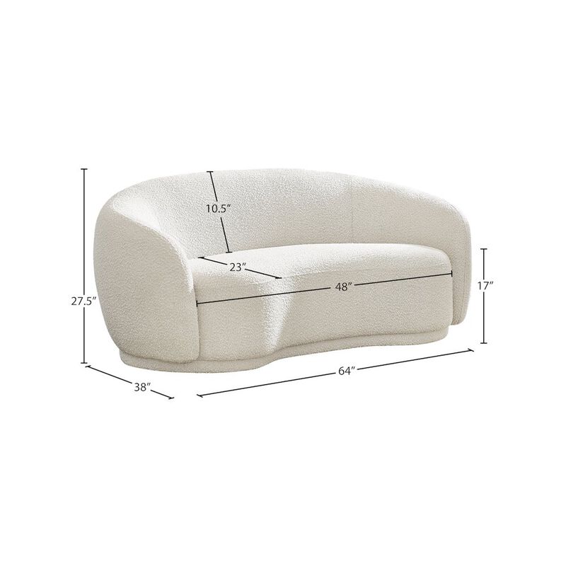 Meridian Furniture Hyde Boucle Fabric Loveseat