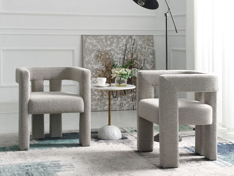 Hal Modern Boucle Armchair Set
