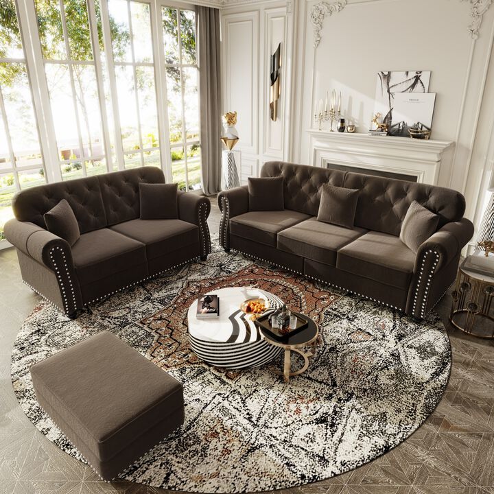 Takcaf Chesterfield Sofa Set