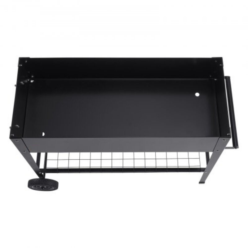 Outdoor Raised Planter Box with Legs – Galvanized Metal Garden Bed for Patio, Balcony, or Yard