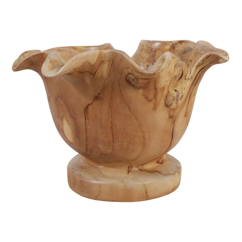 Mungur Wood Bowl On Pedestal image number 3