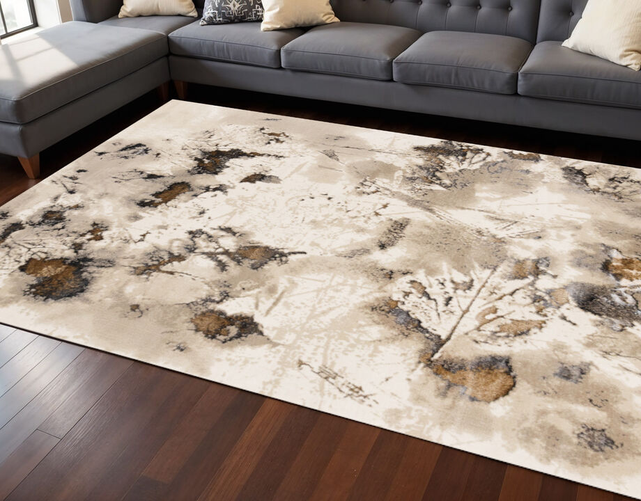 HomeRoots Abstract Area Rug