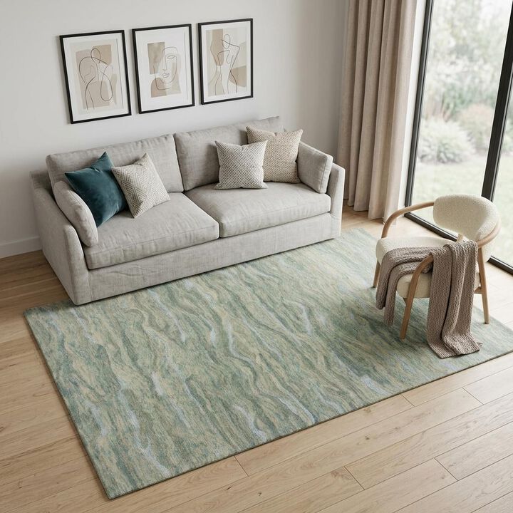 HomeRoots Abstract Hand Tufted Area Rug