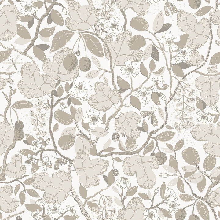 Ewald Beige Garden Vines Wallpaper