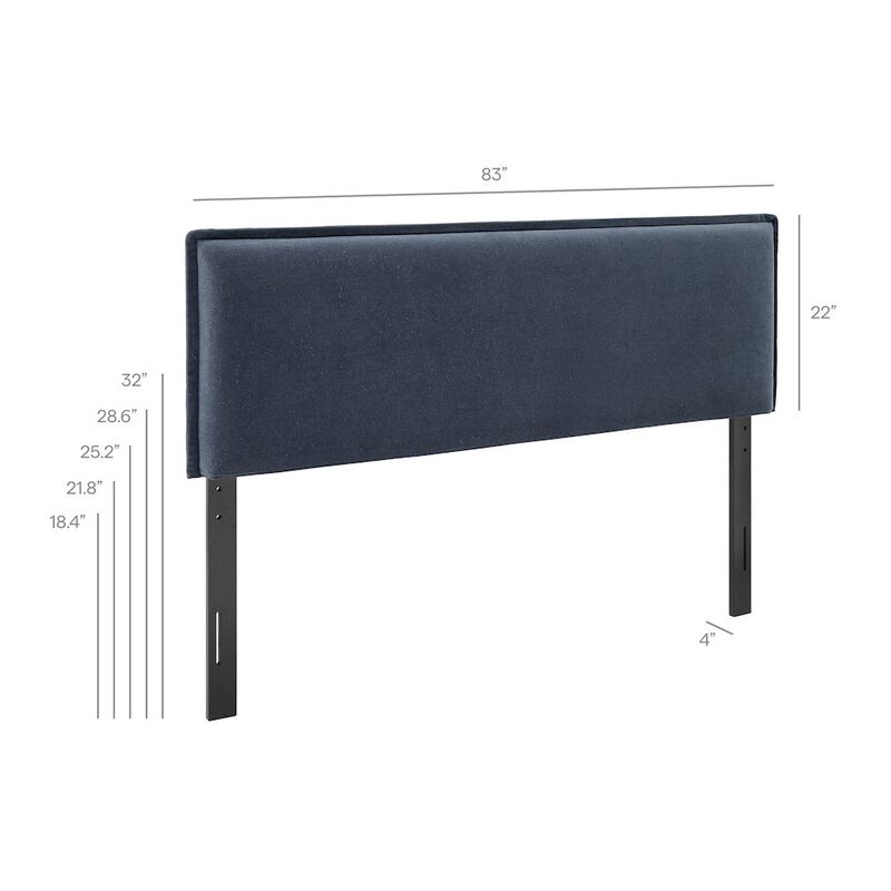 Camille Upholstered Linen Blend King Size Headboard image number 2