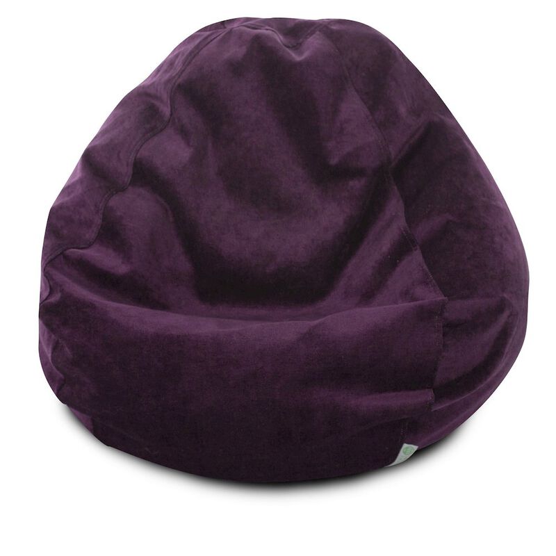Majestic Home Goods Large Bean Bag Villa Aubergine