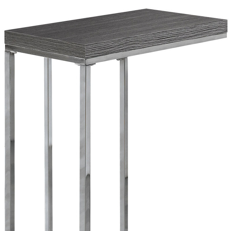 Contemporary MDF & Metal Accent Table &ndash; Space-Saving Side Table with Sturdy Base