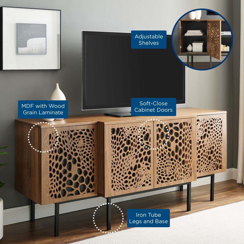 Modway Yosemite Wood Sideboard Credenza in Walnut image number 7