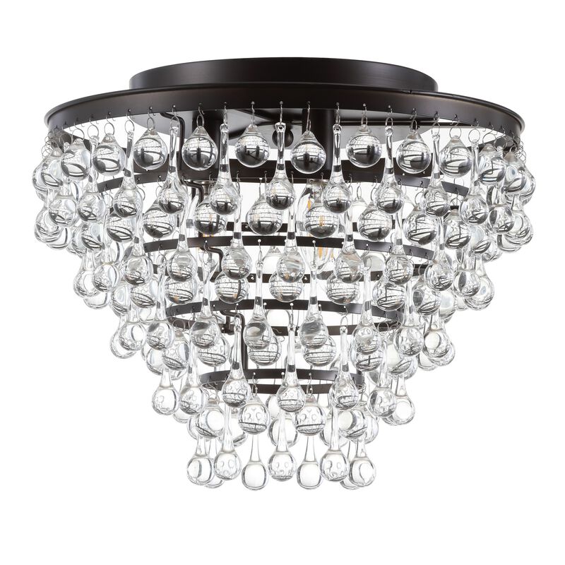 Toronto Metal/Crystal LED Flush Mount