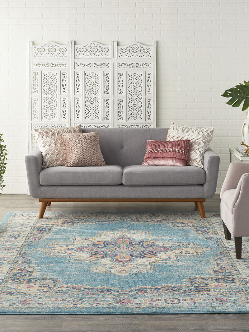 Passion PSN03 Light Blue 6'7" x 9'6" Rug image number 2