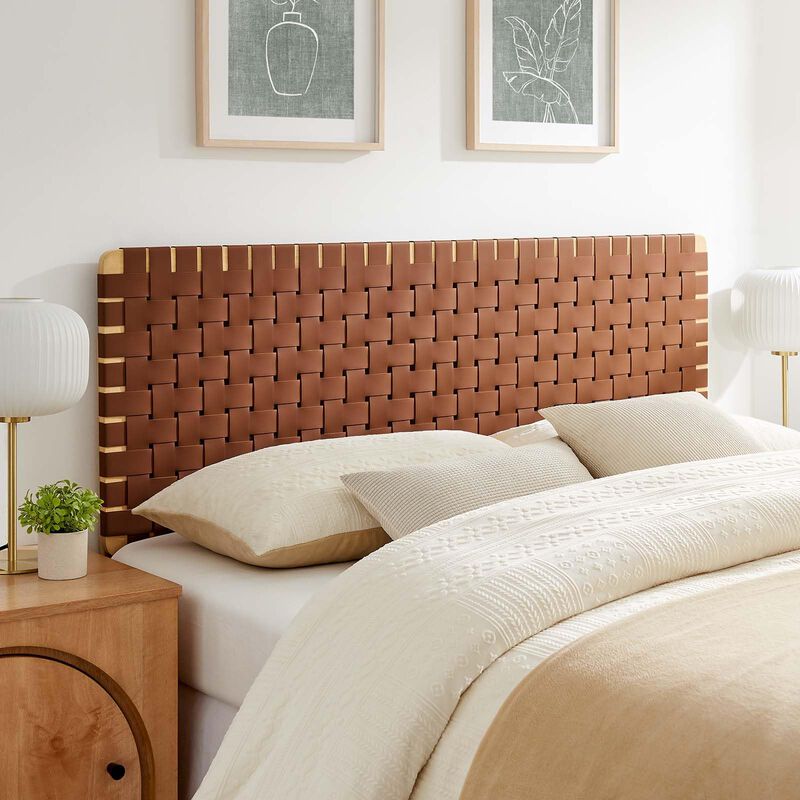 Sparta Weave Vegan Leather Queen Headboard image number 1