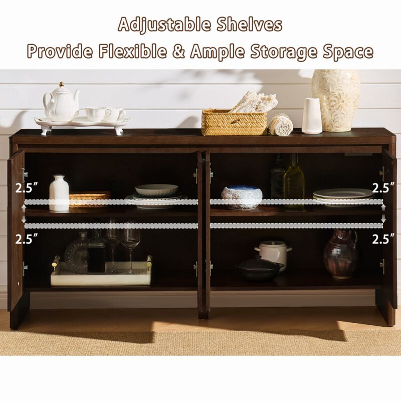 Debnul Wood 4-Door Buffet image number 3