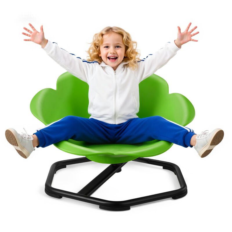 Toddler Sensory Swivel Chair Cylinder Shape Spin Seat with Metal Base image number 5
