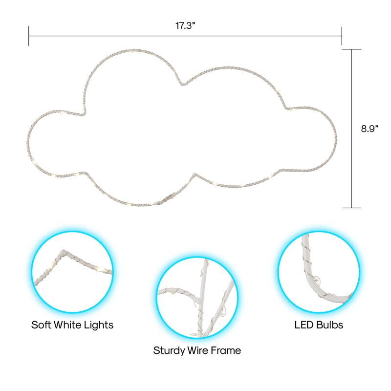 Loft Lyfe Eiza Cloud Accent Light LED Sign Battery-Powered