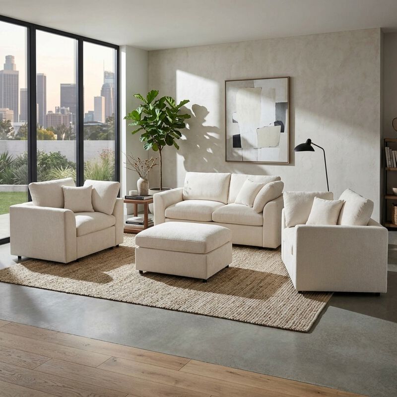 Hubsam U-Style 4-Piece Sofa Set image number 2