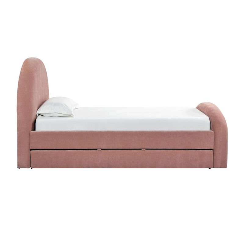 Moon Boucle Twin Trundle Bed image number 4