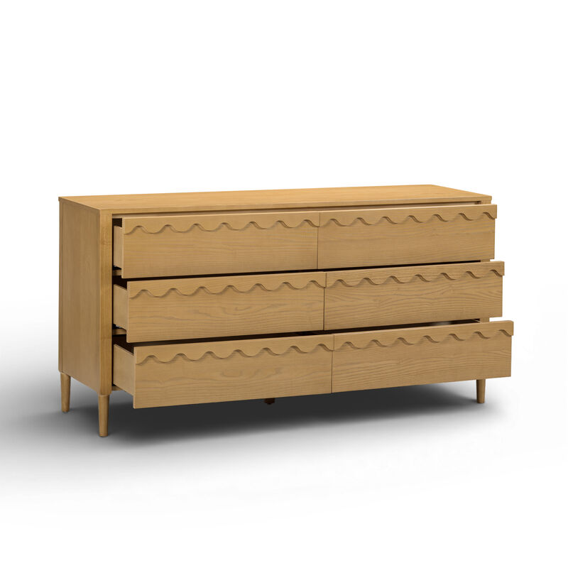 Oodle Walnut 6 Drawer Dresser image number 2