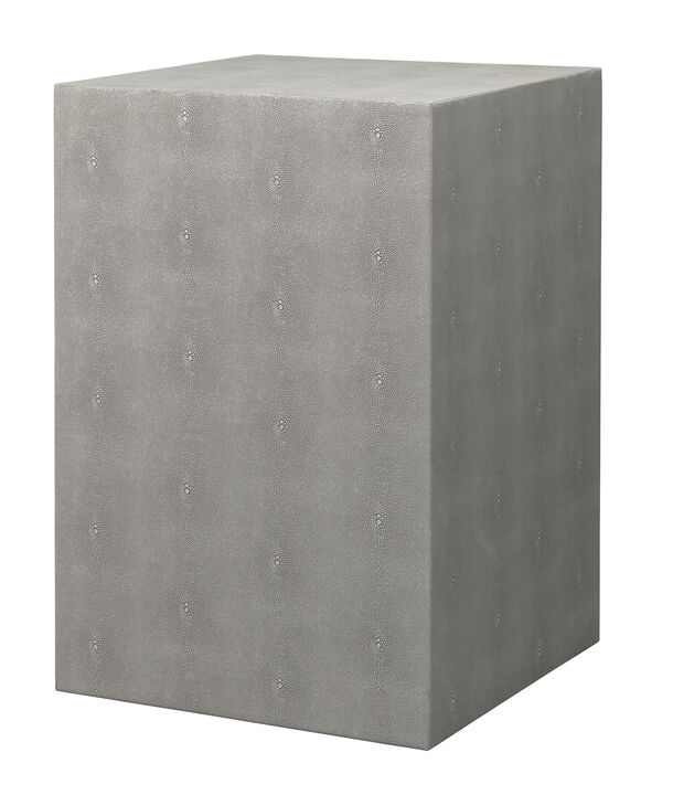 Structure Faux-Shagreen Square Side Table