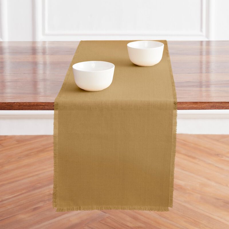 Christmas Linen Table Runner - Fringe, Solino Home