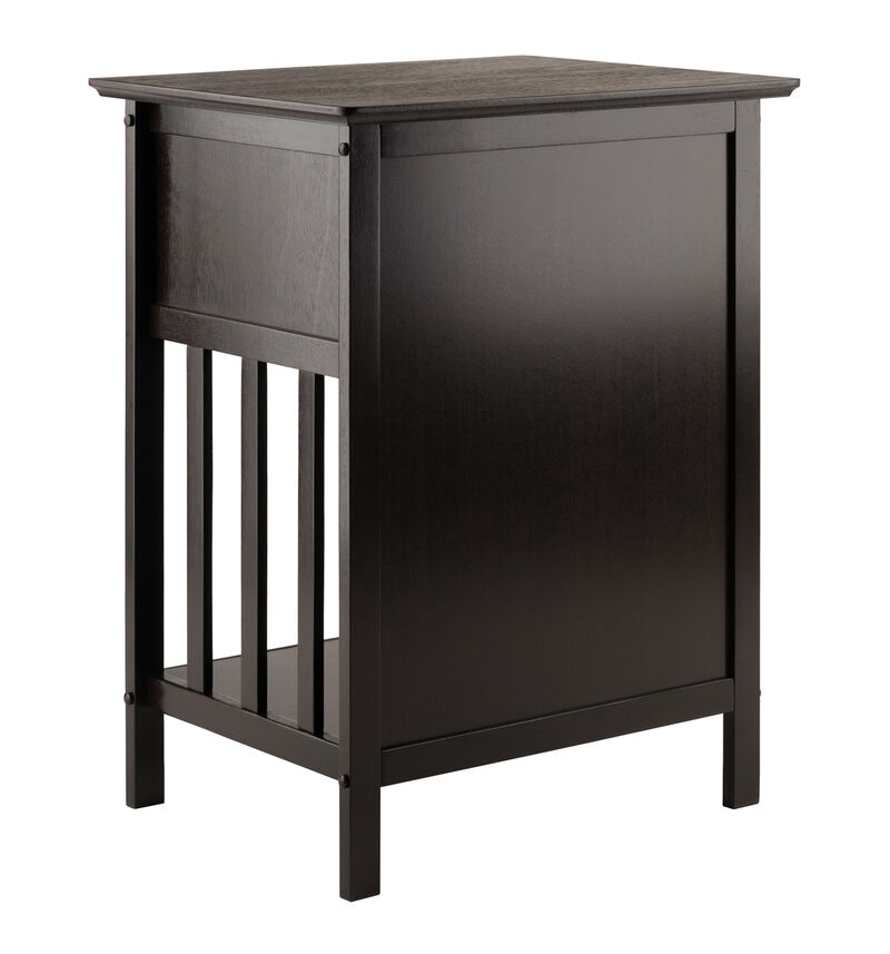 Winsome Solid Composite Wood Marcel Accent Table in Dark Coffee Finish image number 5