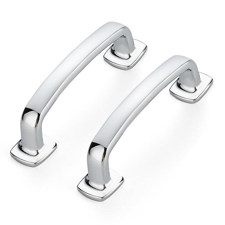Ravinte Decor 10 Pack Cabinet Handles Arch Cabinet Pulls - 3 Inch Drawer Pulls Polished Chrome Kitchen Cabinet Handles Curved Dr