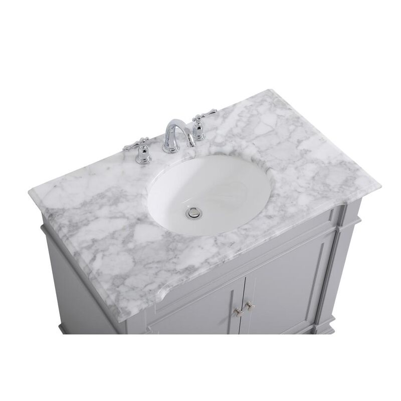 Elegant Kitchen and Bath 36 inch Single Bathroom Vanity set in Grey