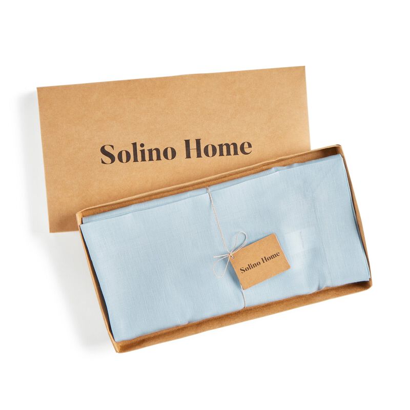 Solino Home Fete 100% Linen Table Throw &ndash; Handcrafted, Machine Washable, Perfect for Holiday and Everyday Dining