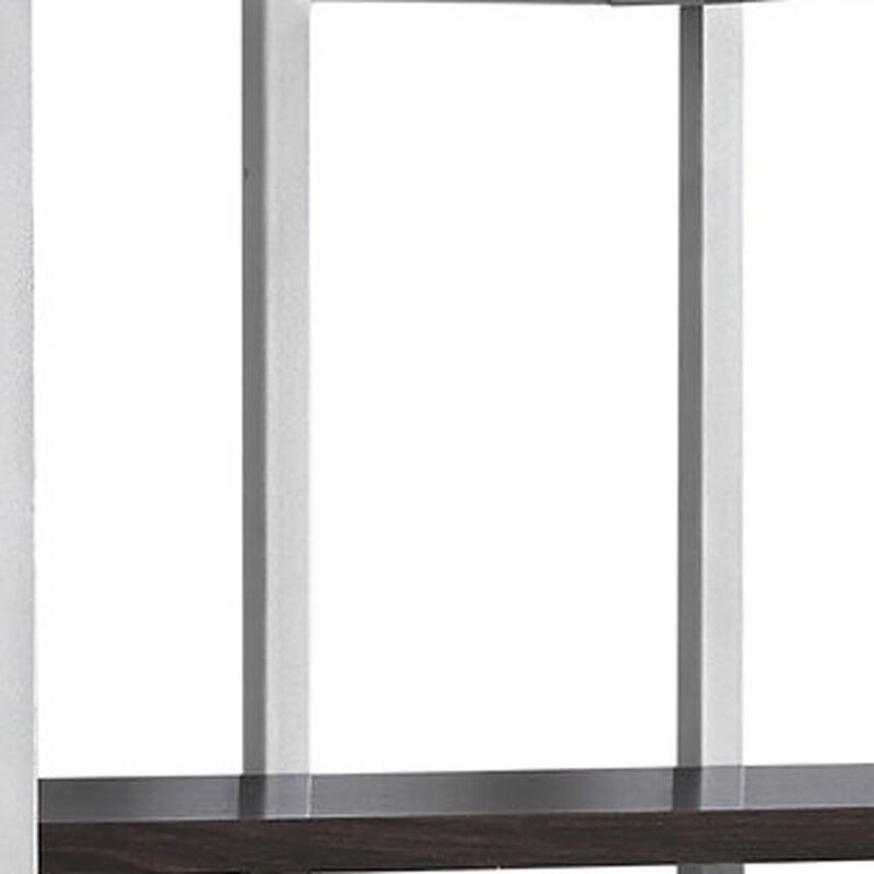 Modern Metal Bookcase with Four Open Shelves for Home or Office Use image number 6