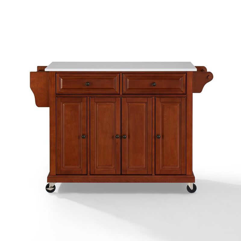 Crosley Furniture Full Size Stone Top Kitchen Cart