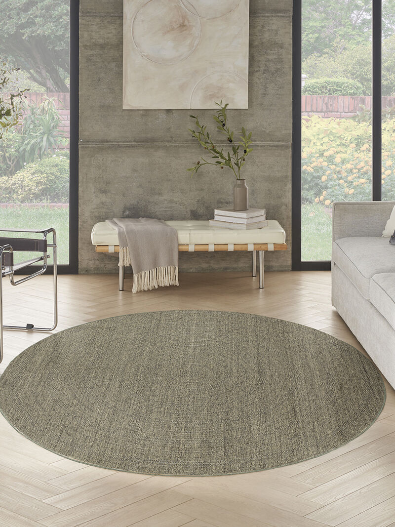 Tulum TLM04 Olive 8' x Round Rug