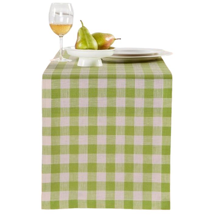 Solino Home 100% Pure Linen Table Runner - Morgan Check