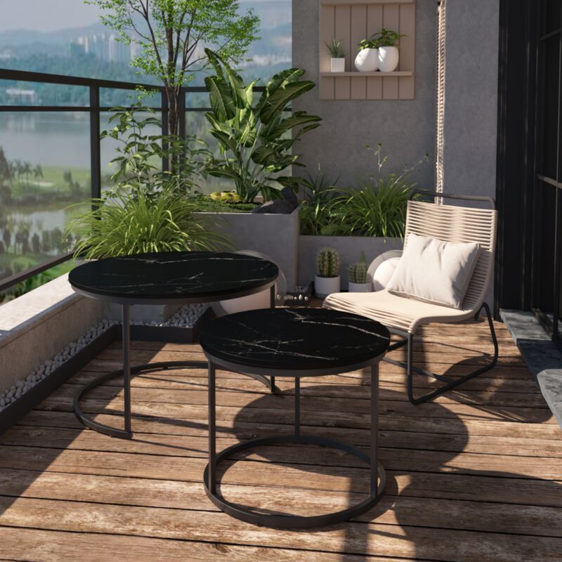 Winpis 2-Piece Nesting Coffee Table Set image number 7