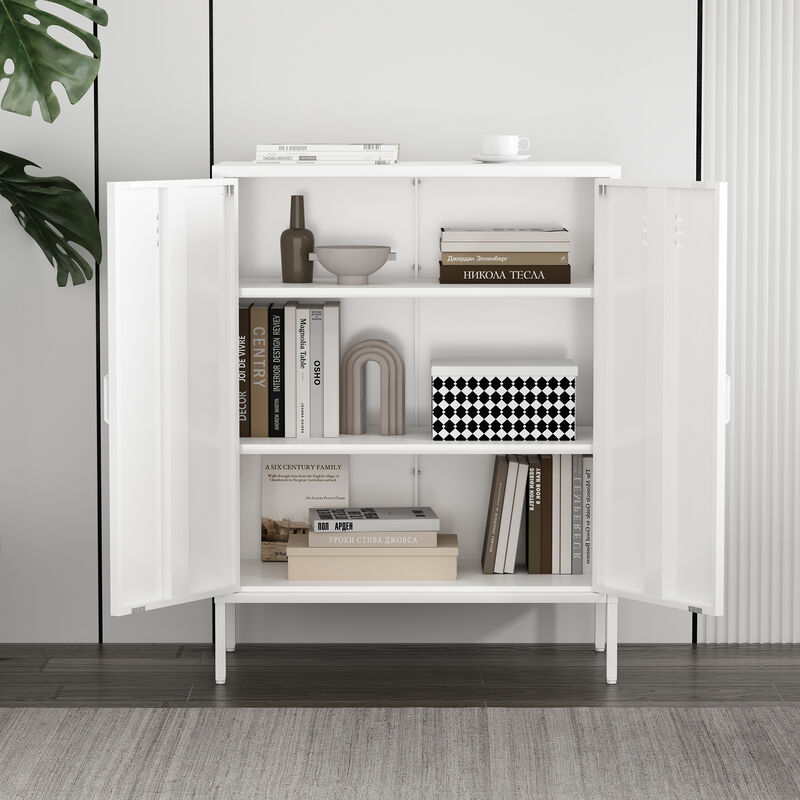 Naomi White Accent Cabinet