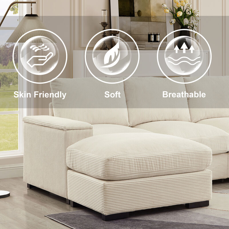 Monind U-Shaped Sectional Sofa image number 5