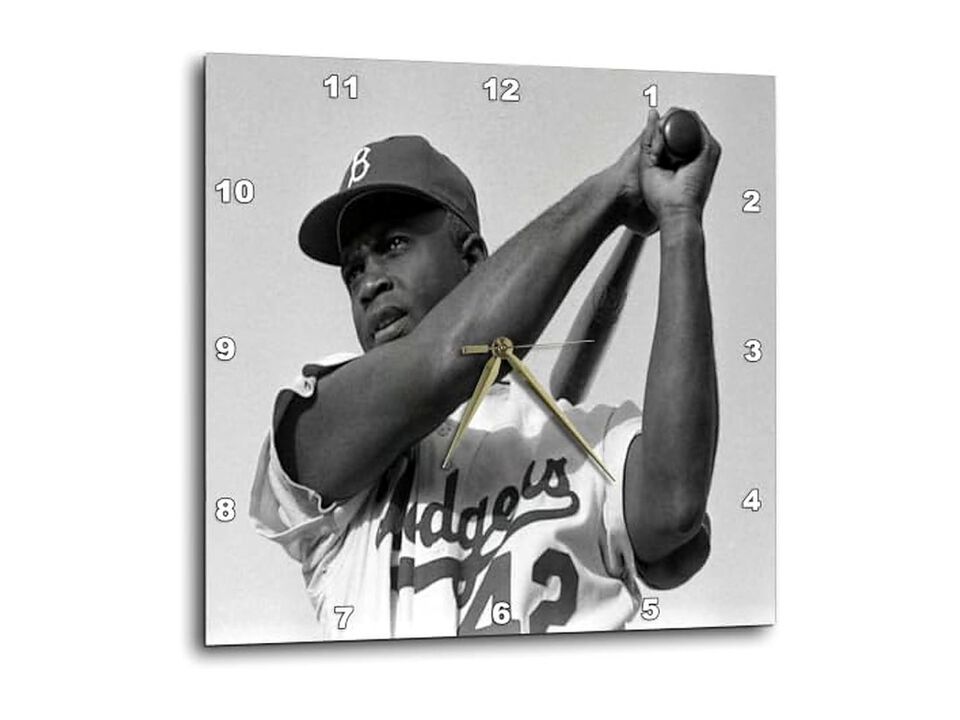 Jackie Brooklyn Dodgers Wall Clock 15 Inch Home Decor