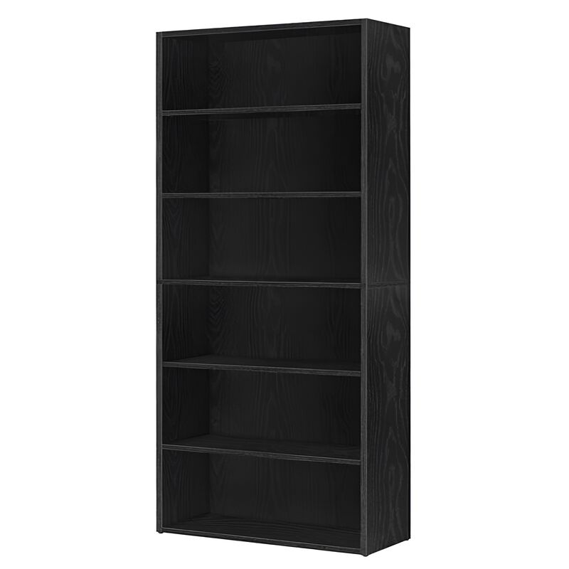 Adjustable 6 Tier Open Bookcase Storage Shelf Organizer Rack image number 0