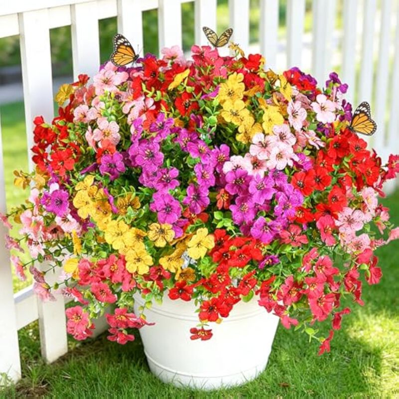 30 Bundle Artificial Outdoor Plants UV Resistant Window Box Decor image number 3