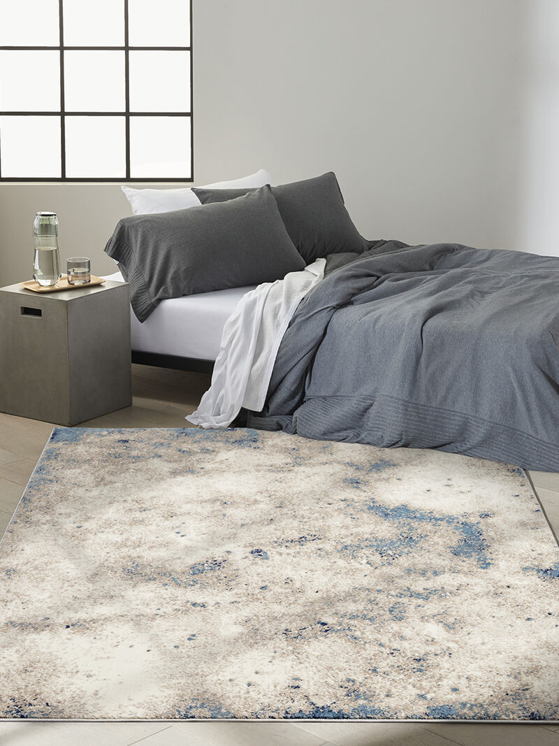CK022 Infinity IFN05 Ivory/Gray/Blue 6' x 9' Rug