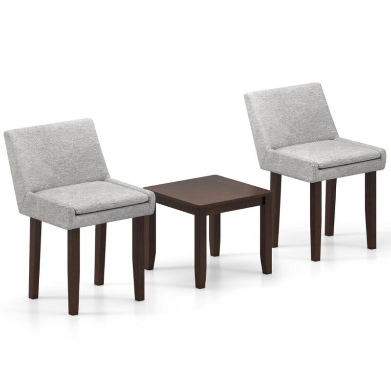 Hivvago 3-Piece Accent Table and Chair Set for Kitchen and Living Room