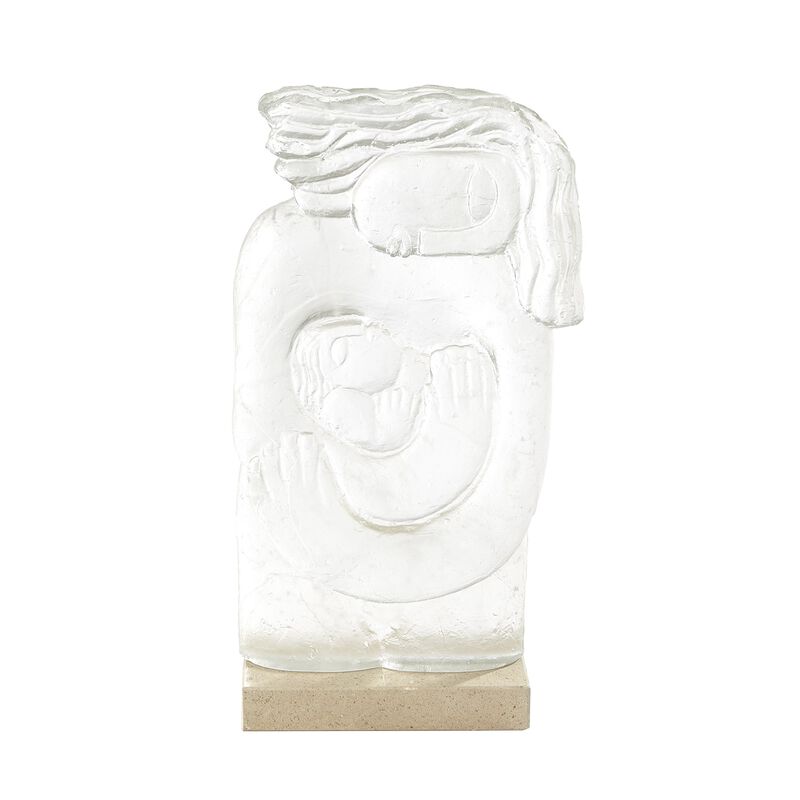 Mother & Child Glass Sculpture