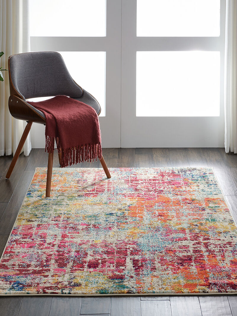 Celestial CES13 Pink/Multicolor 3'11" x 5'11" Rug