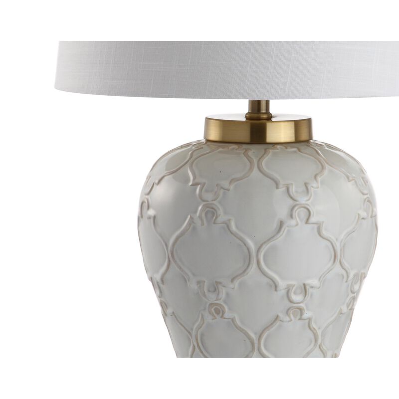 Arthur 29" Ceramic LED Table Lamp, Cream