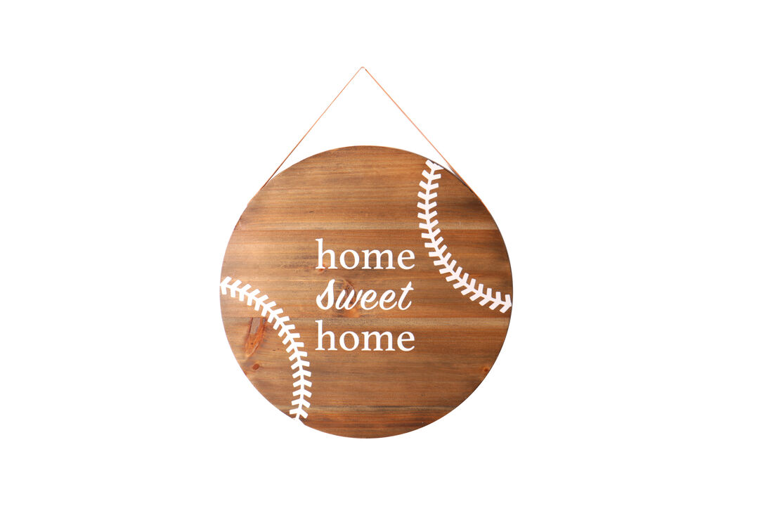 HomeRoots Set of Two Brown And White Home Sweet Home Wood Wall Decor