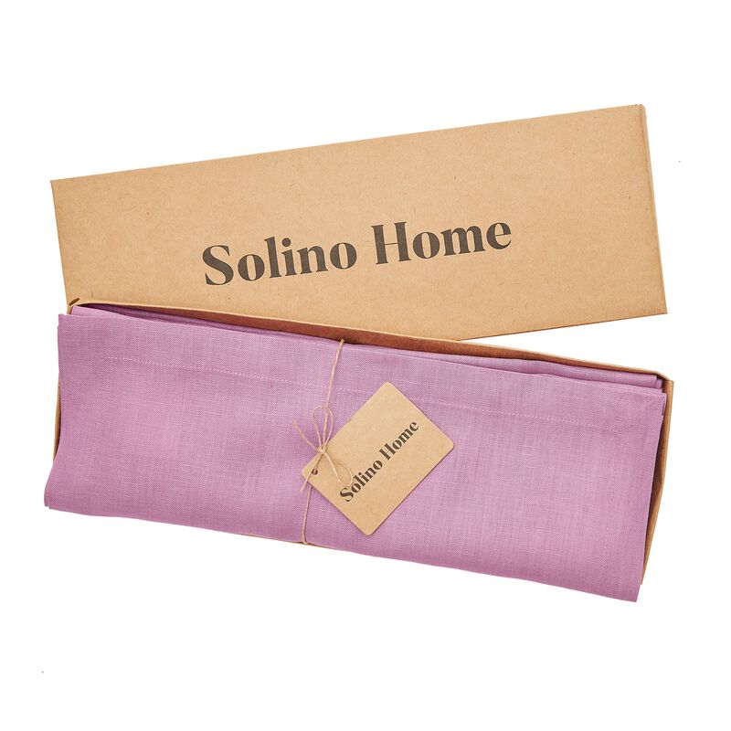 Solino Home 100% Pure Linen Placemats 14 x 19 Inch Set of 4 - Fete