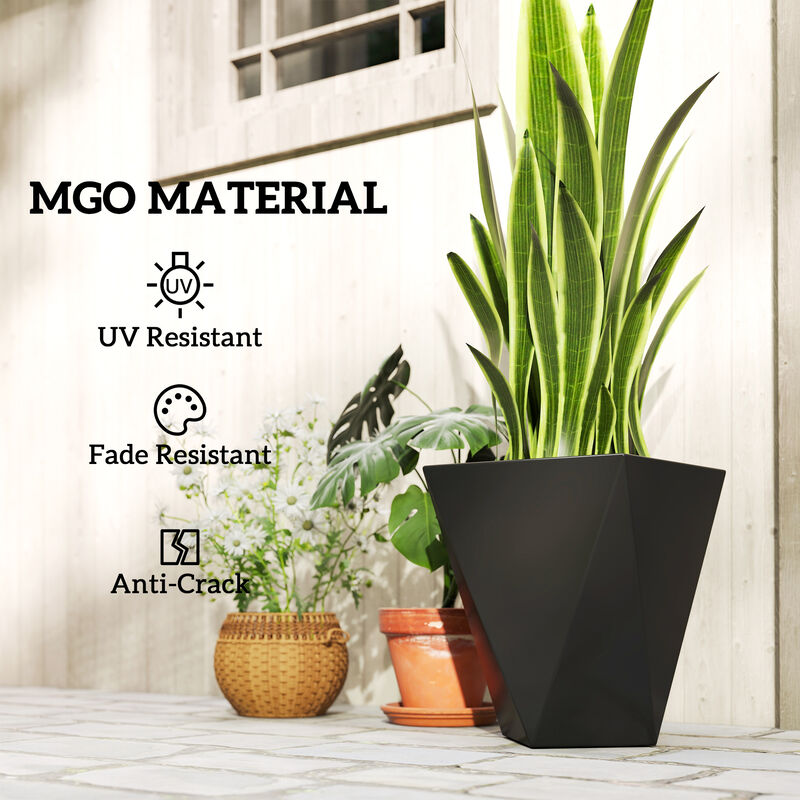 Hivvago 3-Pack Stackable MgO Planters with Drainage image number 6